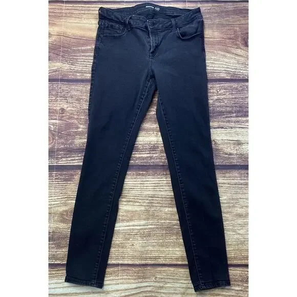 Old Navy Women’s Rockstar Super Skinny Low-Rise Jeans. Size 14 Light Wash Black - Picture 2 of 12
